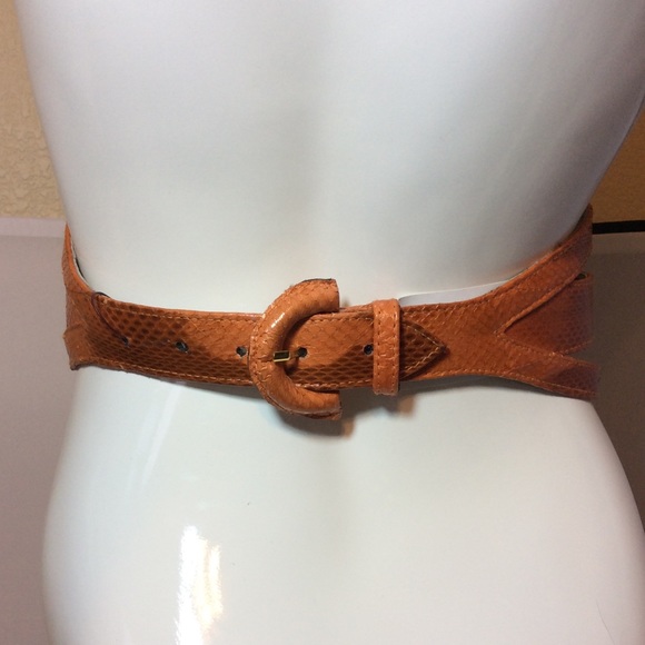 JLynch Orange Wide Cutout Belt