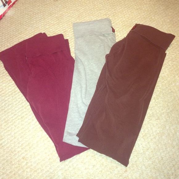 3-pairs of yoga pants! (Roll-over pants)