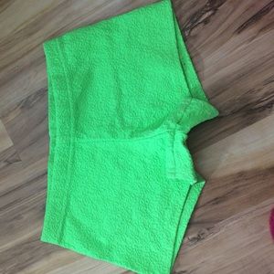 Neon green spandex
