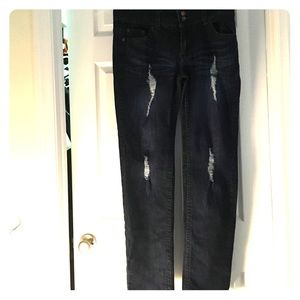 Distressed jeans