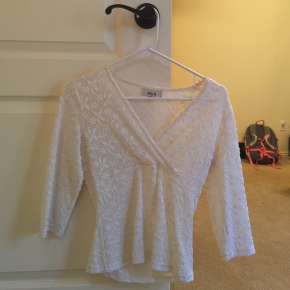 White floral print shirt - Picture 1 of 1