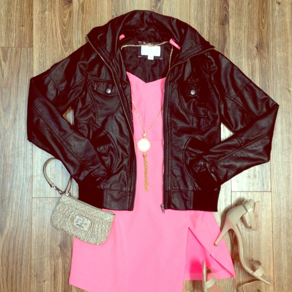 Black leather jacket
