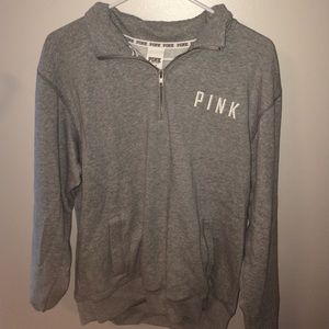 Vs pink half zip hoodie