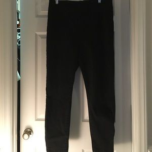 High waisted black rinse jean