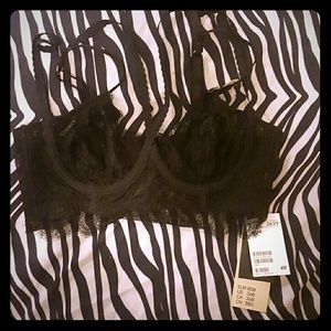 BNWT H&M Black Lace Bra 36B/34B