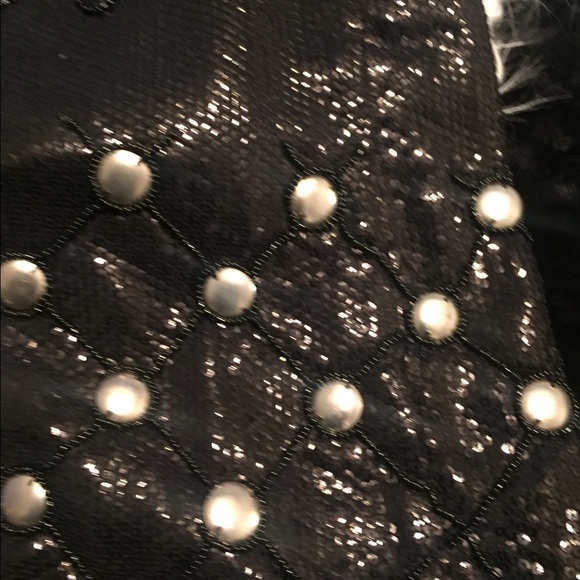 Small Black Sequined Studded T-Dress - Picture 2 of 4