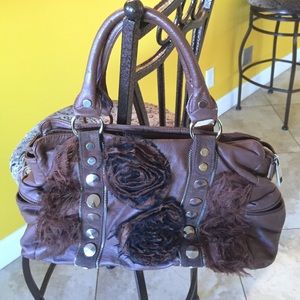 Brown Flowered Bag