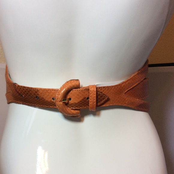 JLynch Orange Wide Cutout Belt