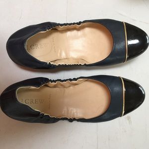 J Crew Black Ballet Flats