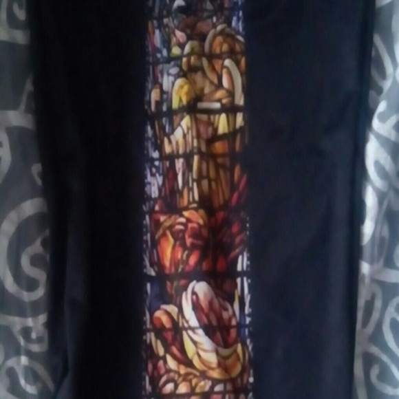 Cathedral stained glass print leggings
