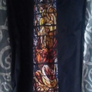 Cathedral stained glass print leggings