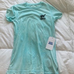 Mint green vans living art Tee