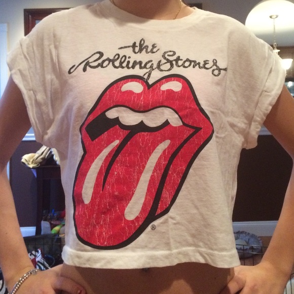 Bravado Tops - Rolling Stones Crop Top Tee