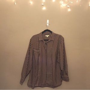 Tan and Black Silk Shirt