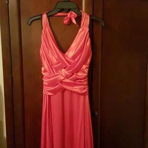 B. Darlin halter gown.  Tangerine