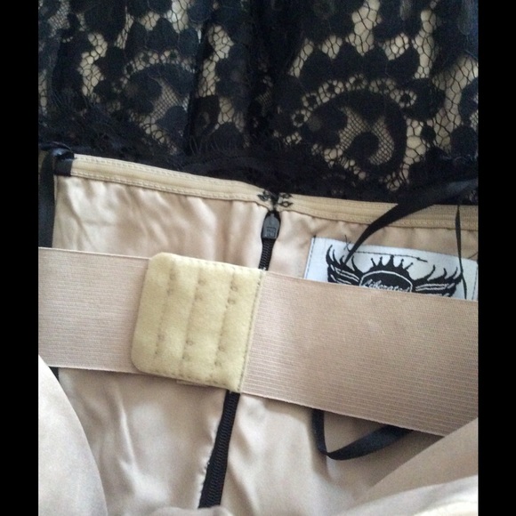 “NWOT” Black/Nude Lace Dress - Picture 3 of 4