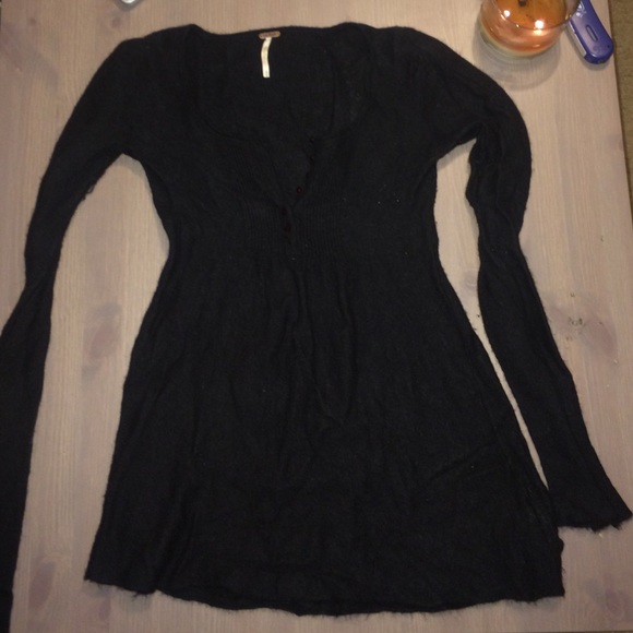 Black free people vneck sweater