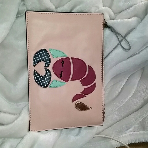 Scorpio leather wristlet
