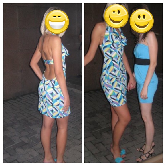 backless stretchy mini dress - Picture 2 of 3
