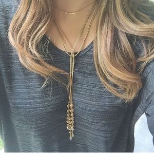 Stella and Dot Brynn Lariat Necklace in Gold