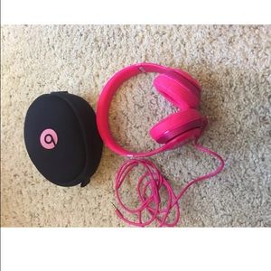 My babies 😍 Hot Pink Beats by Dre solo2