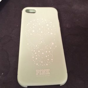 Pink Victoria's Secret Skull Phone Case (Iphone5)