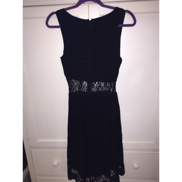 Black high low dress