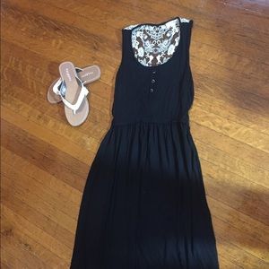 🚫SOLD! Monteau Maxi Dress Black Lace Back size S