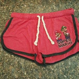 Nintendo licensed super mario track shorts small