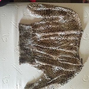 Bebe silk blouse animal print