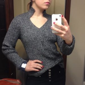 Popped Collar Knit Sweater