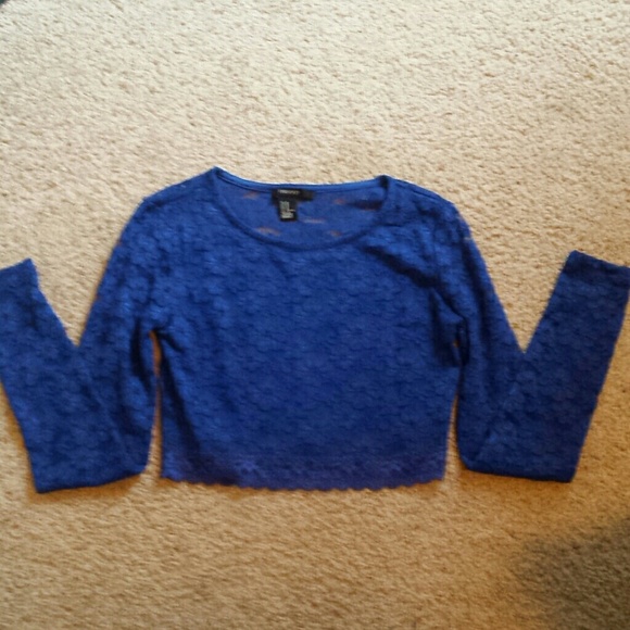 Royal blue lace long sleeve