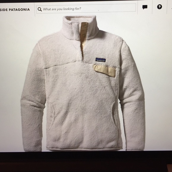 Women's Patagonia white fleece pullover