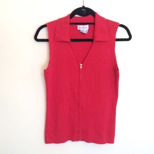 Red Zipper Top