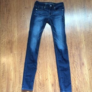 American Eagle 2 Long Skinny Jeans Indigo wash