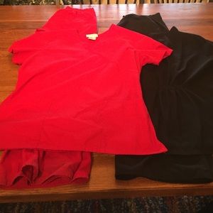 2 - Sets of Scrubs Black/Red