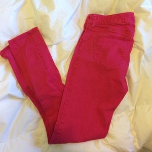 Pink hollister skinny jeans