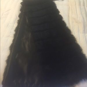 Black faux fur wrap