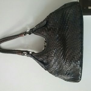 Cole Haan navy blue woven purse