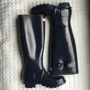 Hunter Women's Original Tall Rain Boots Navy Blue
