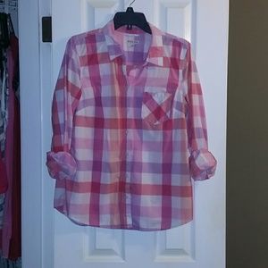 Long sleeve plaid button down