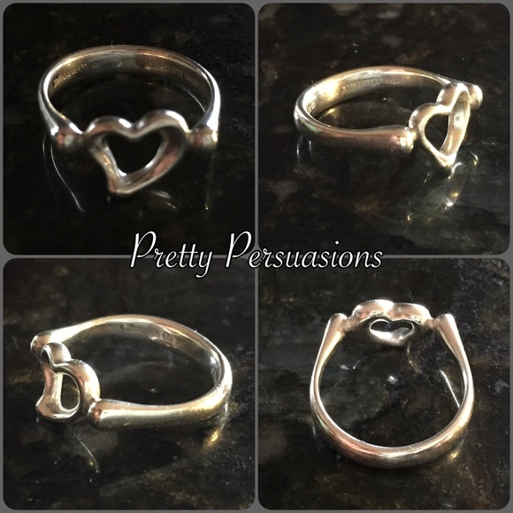 SOLD Tiffany & Co. Elsa Peretti Open Heart Ring - Picture 2 of 4