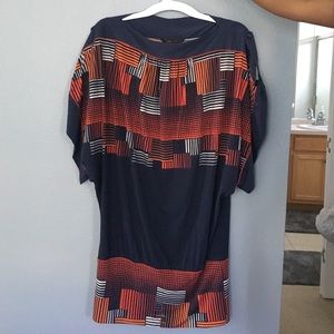 BCBG Dress Size Small Red & Blue