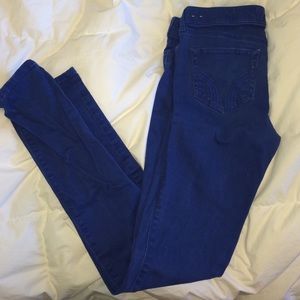 Blue hollister skinny jeans