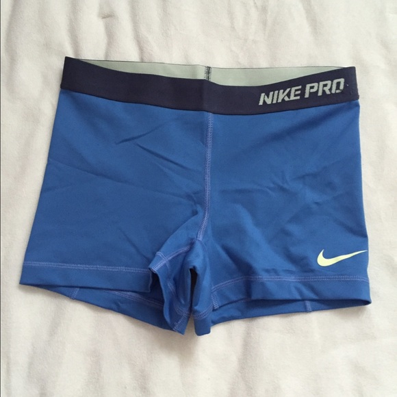 Blue Nike Pro shorts
