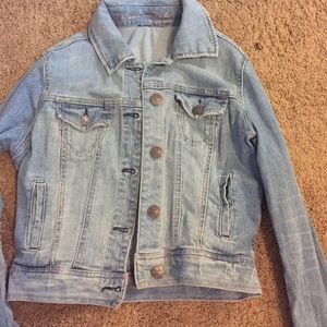 Mid length jean jacket girls