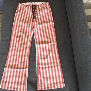 Wide leg stripe pant