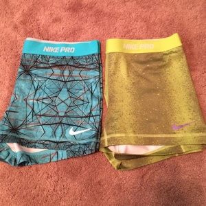 2 pairs of xlarge Nike pro spandex