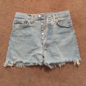 High Waisted Frayed Levi Shorts