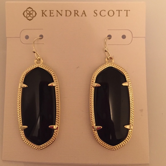 Kendra Scott Elle gold earrings in black